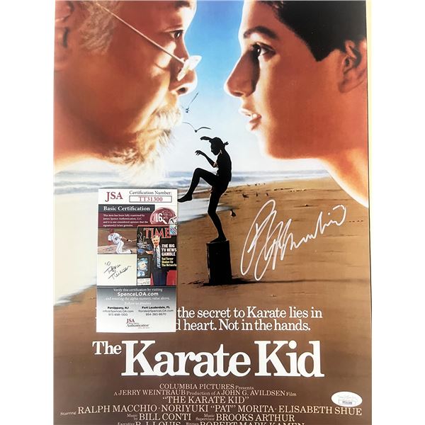 The Karate Kid Ralph Macchio signed mini movie poster - JSA