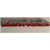 Image 1 : Arkansas Razorbacks wood block sign. 2x14 inches
