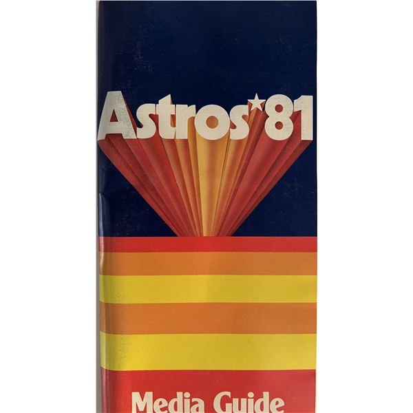 1981 Astros media guide. 4x9 inches