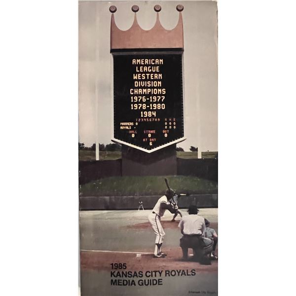 1985 Royals Media guide. 4x9 inches