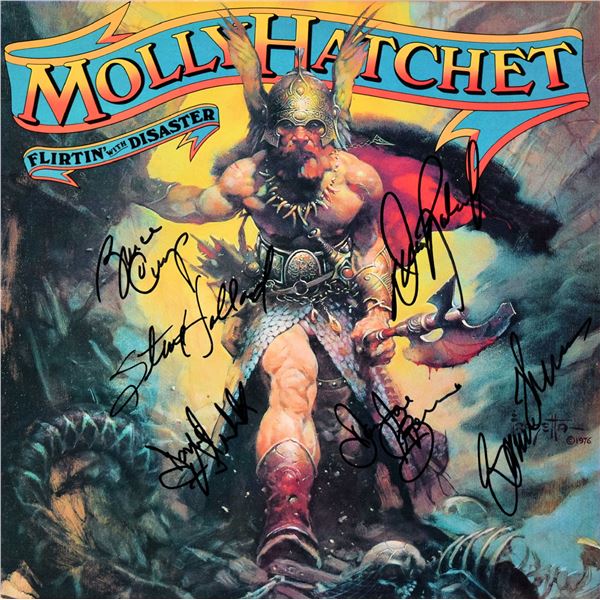 Molly Hatchet signed Flirtin’ With Disaster album