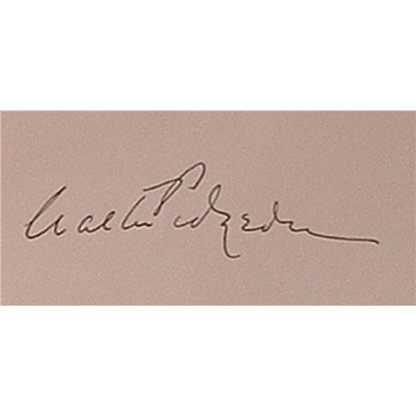 Walter Pidgeon signature slip