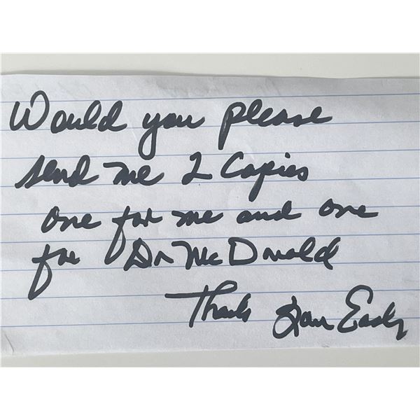 Dr Thomas Gasley signed note