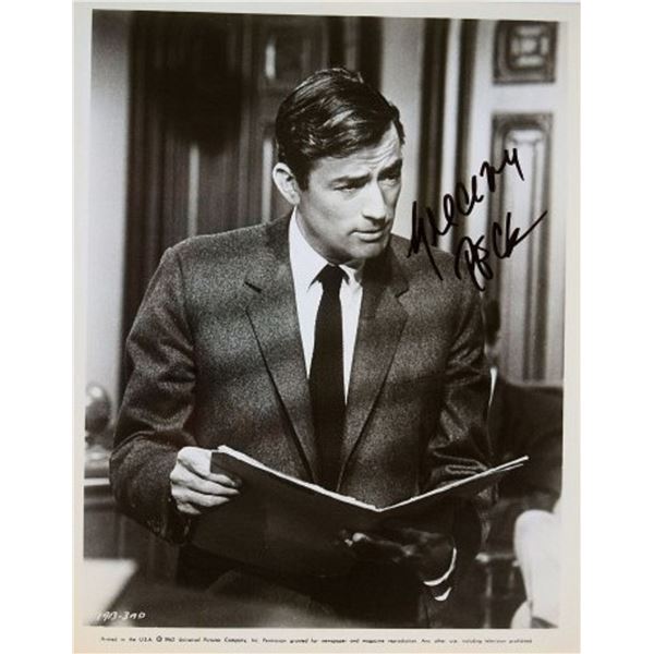 Gregory Peck signed movie still photo
