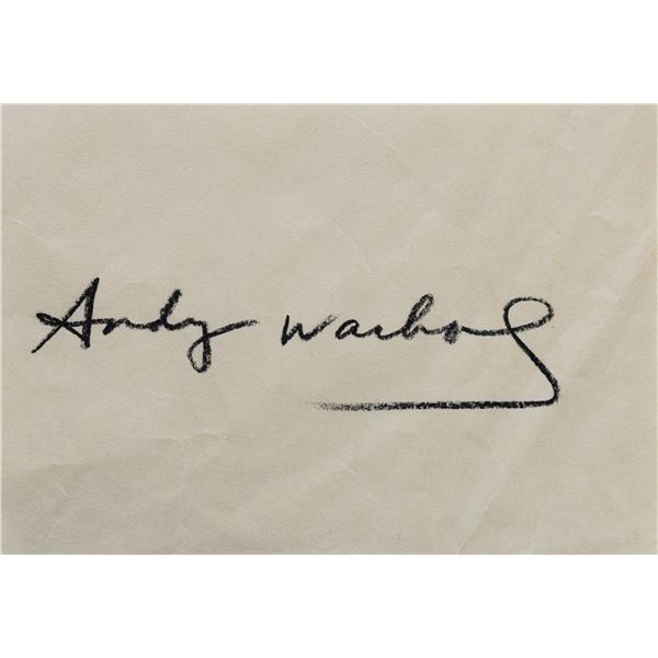 Andy Warhol signed slip