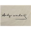 Image 1 : Andy Warhol signed slip