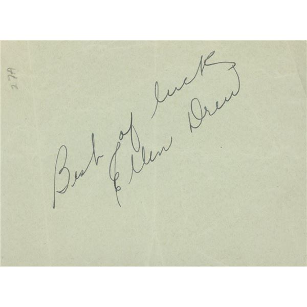 Ellen Drew signature cut