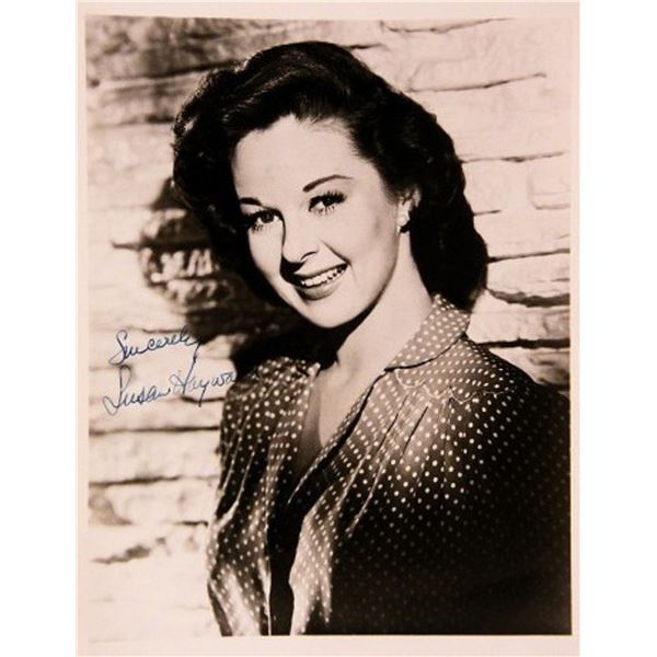 Susan Hayward signed portrait photo