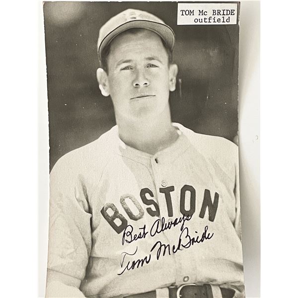 Boston Red Sox Tom McBride signed photo