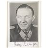 Image 1 : WWII Heinz Lange signed photo