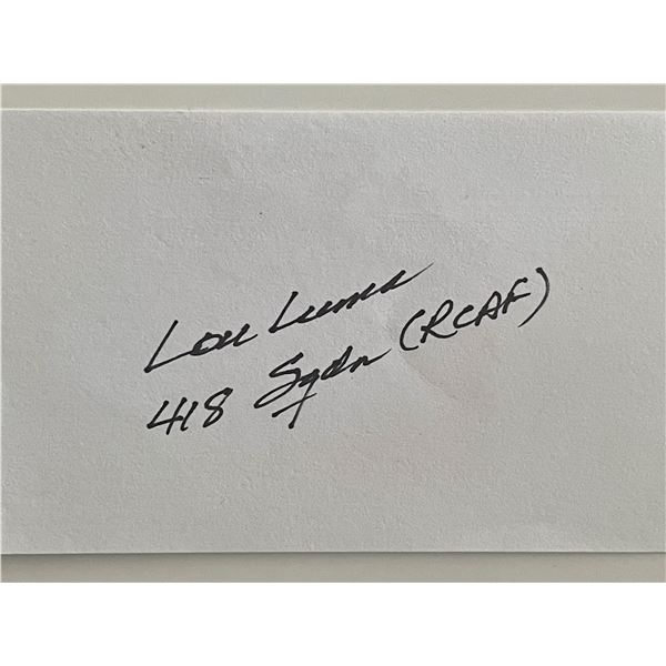 WWII Amercian Mosquito ace Lou Luma original signature