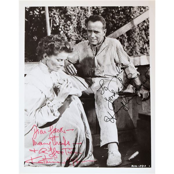 Humphrey Bogart & Katharine Hepburn signed photo