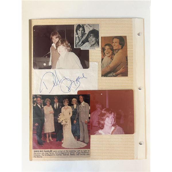 Debbie Boone signed photo album page