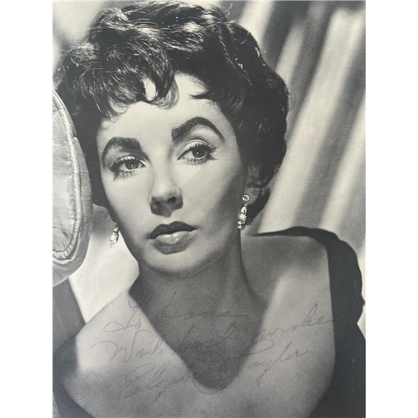 Elizabeth Taylor signed photo