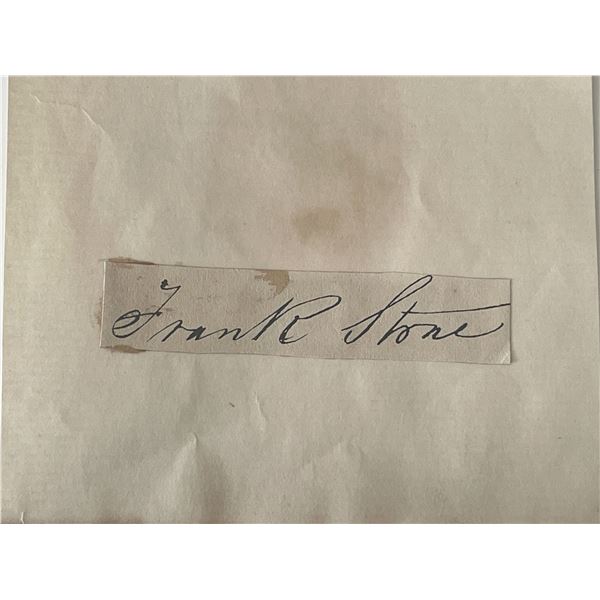 Painter Frank Stone signature cut