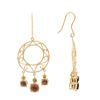 Image 2 : Plated 18KT Yellow Gold and Sterling Silver 3.80ctw Smokey Quartz Earrings