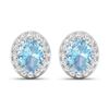 14KT White Gold 1.92ctw Aquamarine and Diamond Earrings