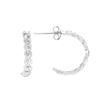 Image 2 : Plated Rhodium and Sterling Silver 0.51ctw Diamond Earrings