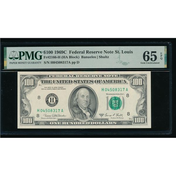 1969C $100 St Louis FRN PMG 65EPQ