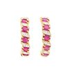 Image 1 : Plated 18KT Yellow Gold and Sterling Silver 2.85ctw Ruby and Diamond Earrings