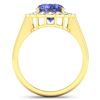 Image 4 : 14KT Yellow Gold 2.21ctw Tanzanite and Diamond Ring
