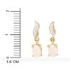 Image 3 : Plated 18KT Yellow Gold and Sterling Silver 0.51ctw Opal Earrings