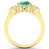 Image 4 : 14KT Yellow Gold 1.74ct Zambian Emerald and Diamond Ring