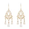 Plated 18KT Yellow Gold and Sterling Silver 2.47ctw Opal Earrings