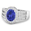 Image 2 : 14KT White Gold 1.41ctw Tanzanite and Diamond Ring