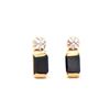 Image 1 : Plated 18KT Yellow Gold 1.32cts Sapphires and Diamond Earrings
