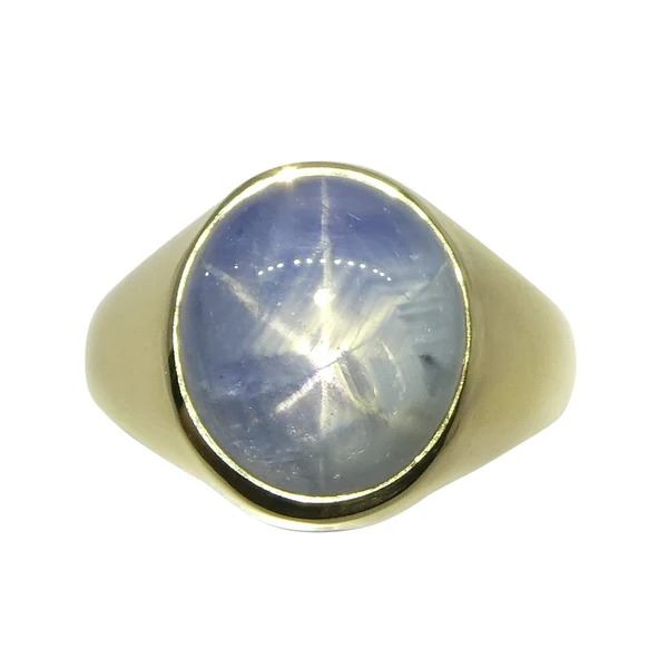 Beautiful 8.08 Ct Natural Blue Star Sapphire Ring