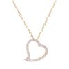 Image 1 : Plated 18KT Yellow Gold 0.22cts Diamond Heart Shape Necklace