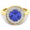 Image 2 : 14KT Yellow Gold 2.02ct Tanzanite and Diamond Ring