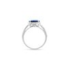 Image 3 : 14KT White Gold 2.05ct Blue Sapphire and Diamond Ring