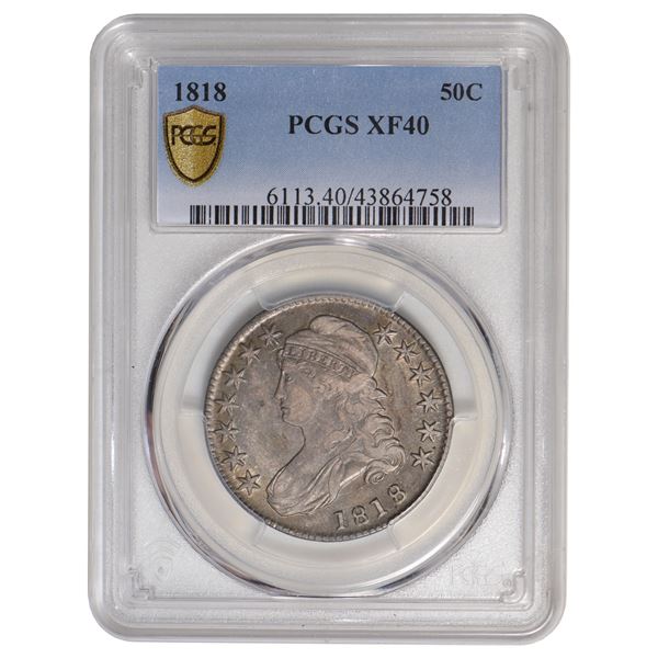 1818 Capped Bust Half Dollar PCGS XF40