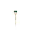 Image 3 : 14KT Yellow Gold 1.28ct Lab Grown Emerald and Diamond Ring