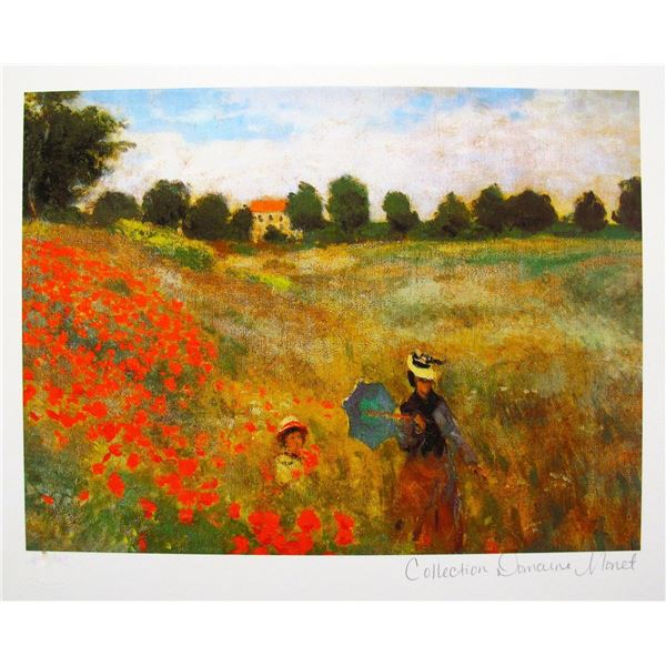Claude Monet POPPIES NEAR ARGENTEUIL Estate Signed Giclee