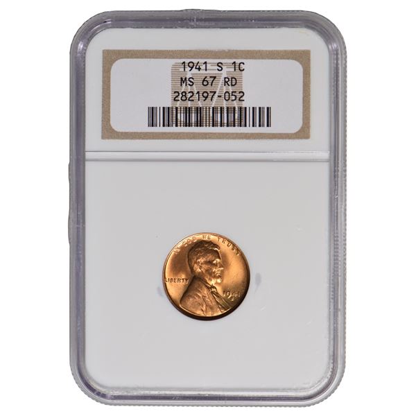 1941-S Lincoln Cent NGC MS67RD