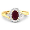 Image 3 : 14KT Yellow Gold 0.85ctw Ruby and Diamond Ring