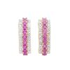 Image 1 : Plated 18KT Yellow Gold and Sterling Silver 2.02ctw Ruby and Diamond Earrings