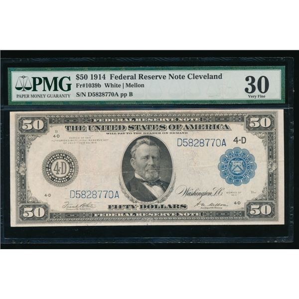 1914 $50 Cleveland FRN PMG 30