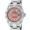 Image 1 : Rolex Ladies Stainless Steel Quickset Salmon String Diamond Datejust Wristwatch