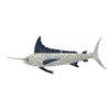 Image 1 : Vintage Platinum 3.5-4 ctw Pave Diamond w/ Enamel Blue Marlin Detailed Pin Brooc