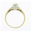 Image 8 : Antique Art Deco 14K TT Gold 0.54 ctw European Diamond Solitaire Engagement Ring