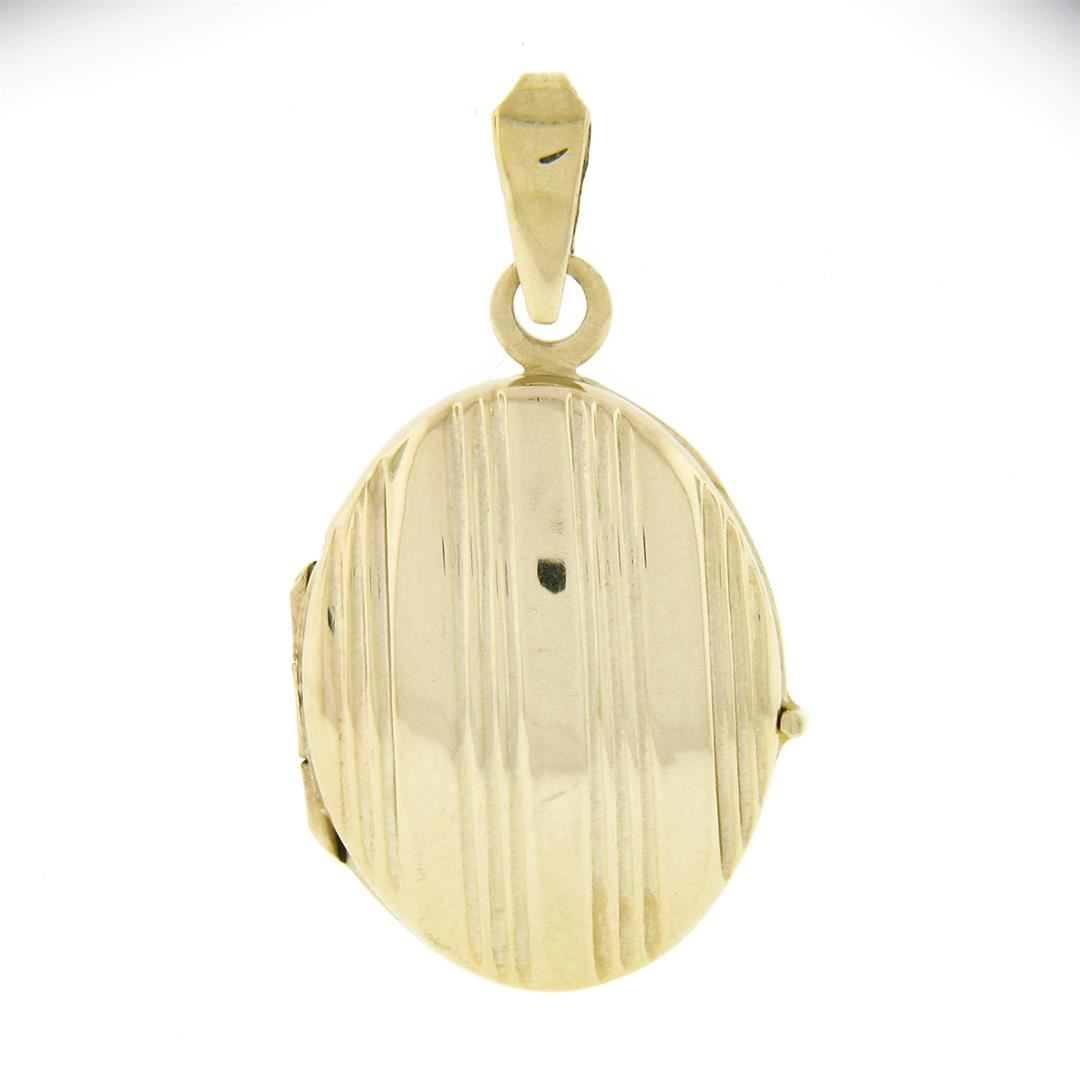 Snap-On Locket Bail - Silver, Yellow GF, 14k Gold Grooved Tapered Bail For 2.5mm Chain