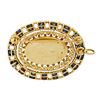 Image 4 : Vintage 14k Gold 2.4 ctw Diamond Sapphire Moonstone Oval Wreath Brooch Pendant