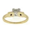 Image 6 : Antique 14k Gold & Palladium 0.60 ctw Old Diamond Squared Setting Engagement Rin