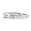 Image 6 : Solid 14K White Gold .60 ctw Baguette Cut Channel Set Diamond Stackable Band Rin
