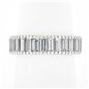 Image 2 : Vintage Platinum 4.60 ctw Straight Baguette Prong Set Diamond Eternity Band Ring