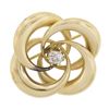 Image 1 : Antique Victorian 14k Yellow Gold Infinity Love Knot Brooch w/ Old Cut Diamond